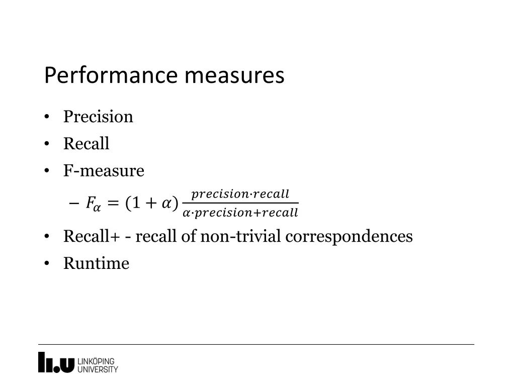 performance measures