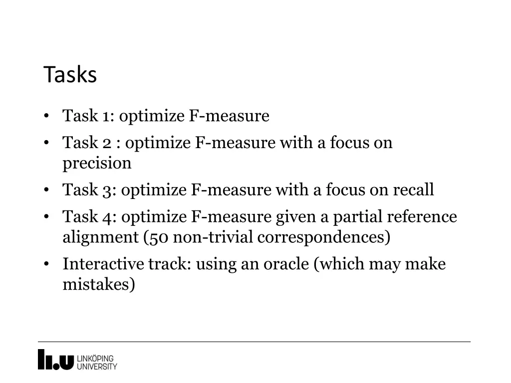 tasks