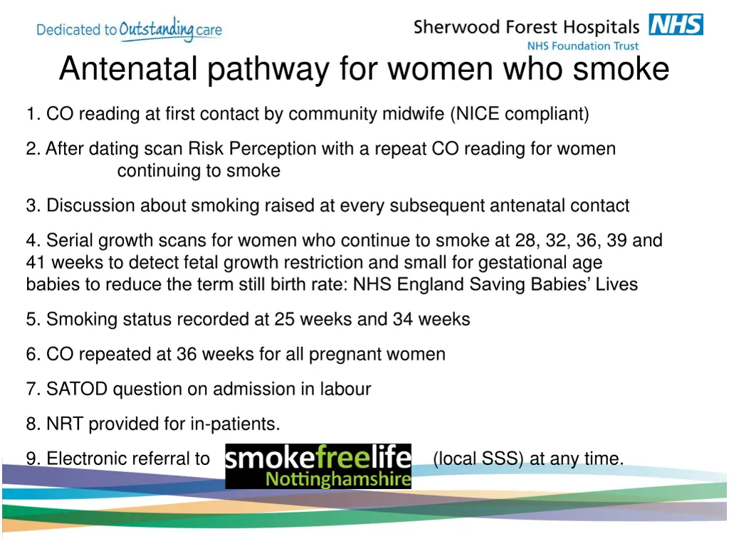 antenatal pathway for women who smoke
