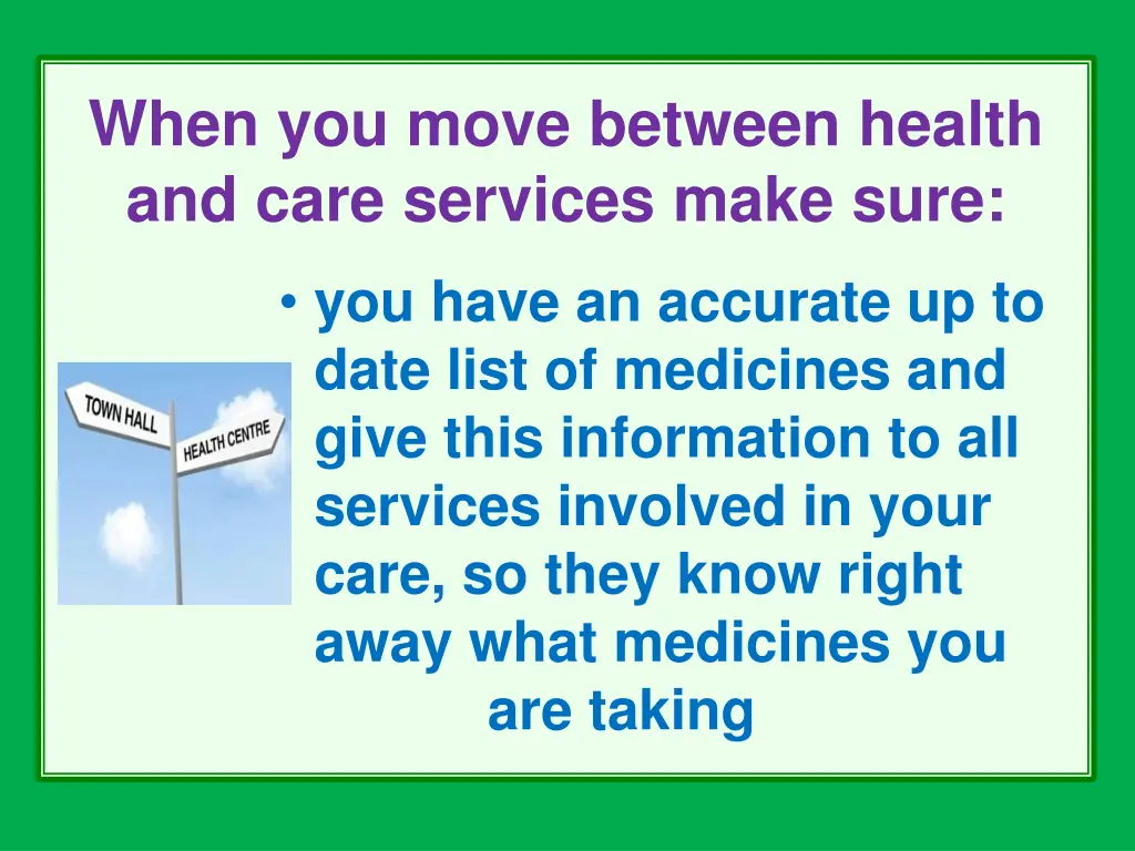 when you move between health and care services