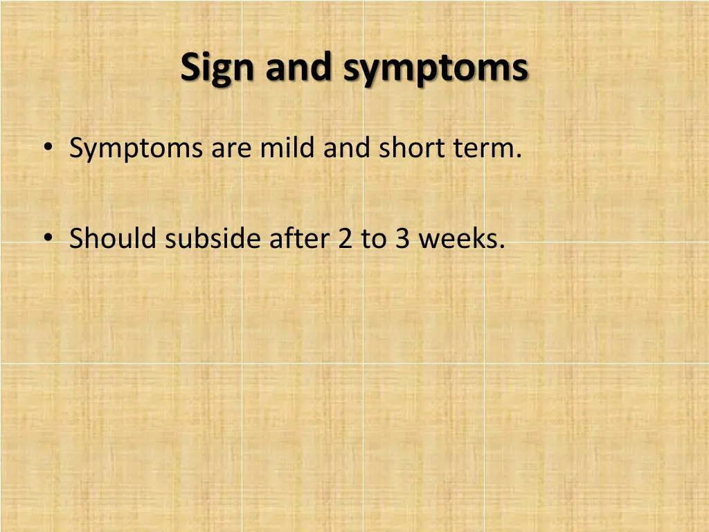 sign and symptoms