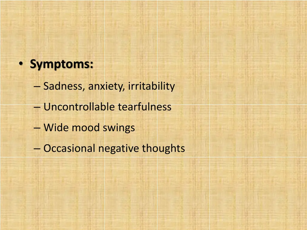 symptoms