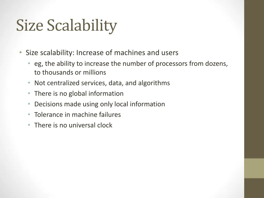 size scalability
