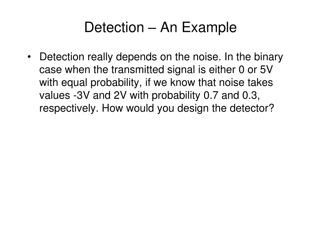 detection an example
