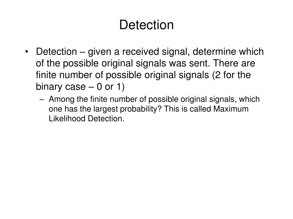 detection