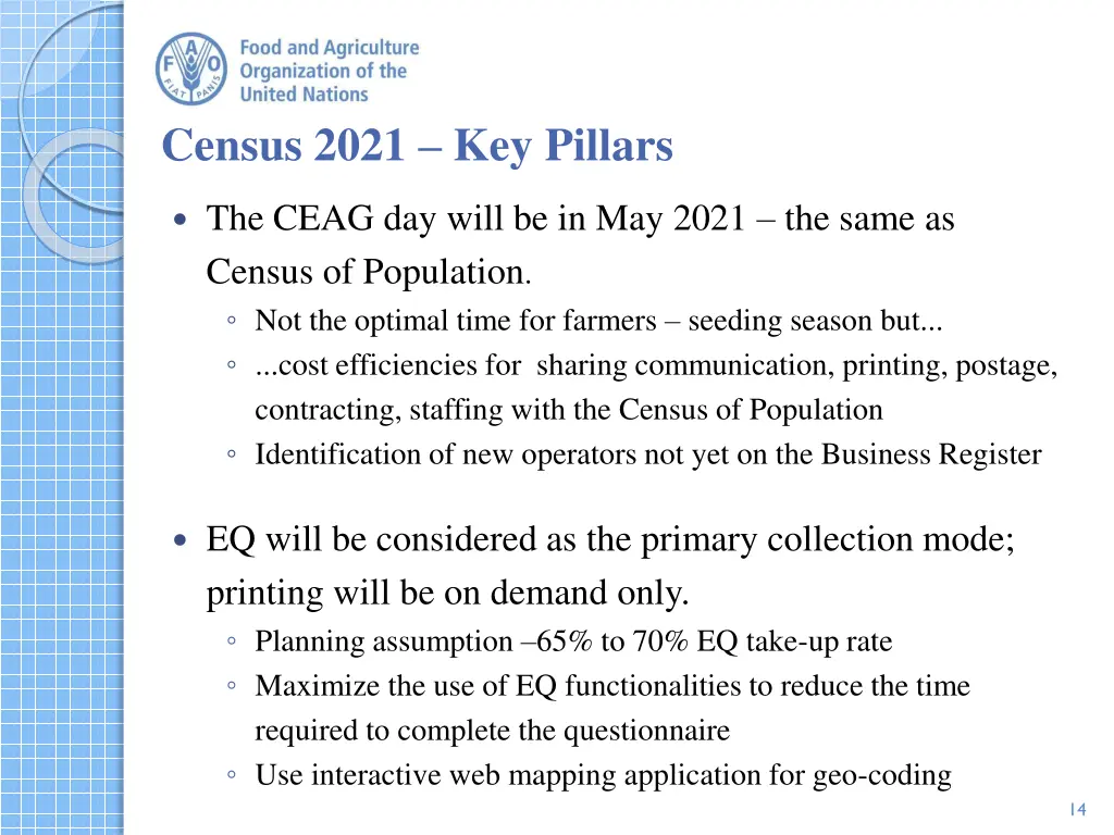 census 2021 key pillars