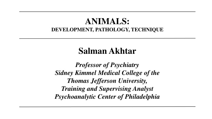 animals