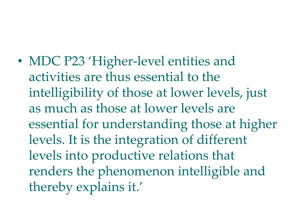 mdc p23 higher level entities and activities
