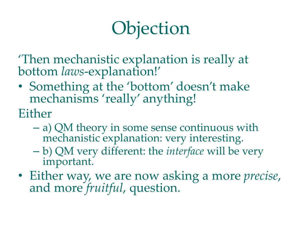 objection