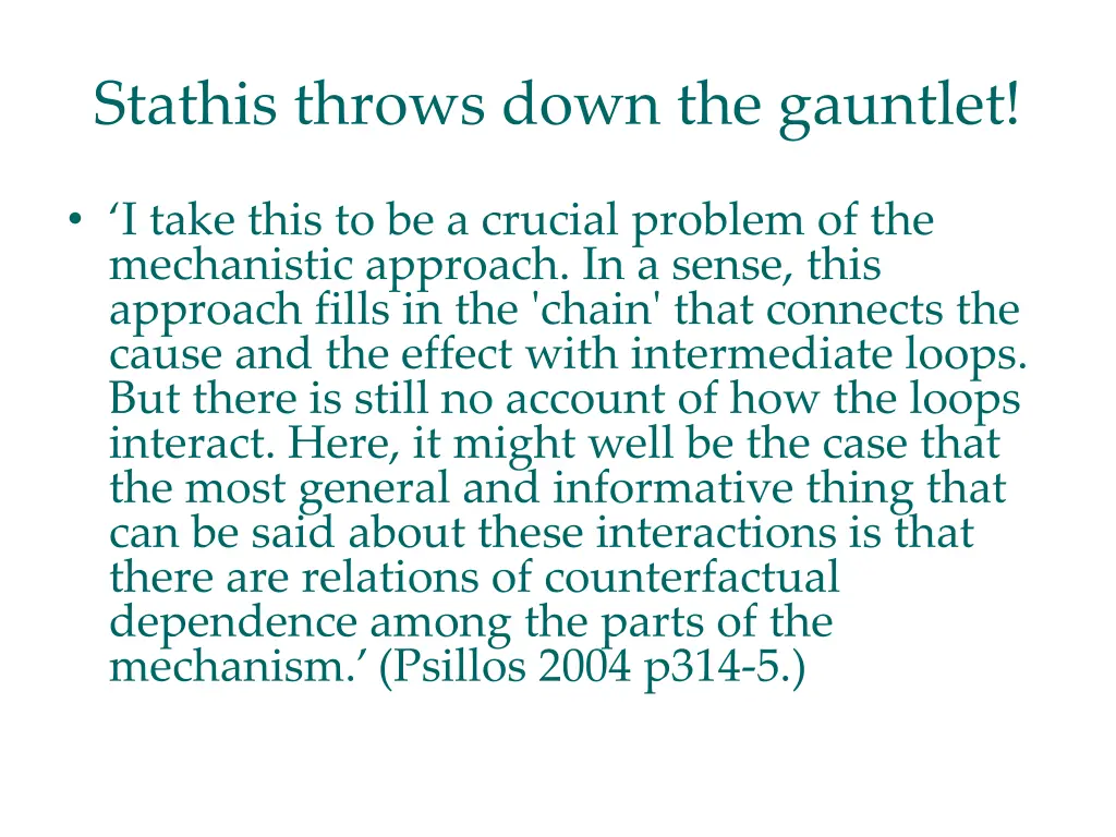 stathis throws down the gauntlet