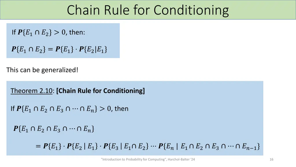 chain rule for conditioning