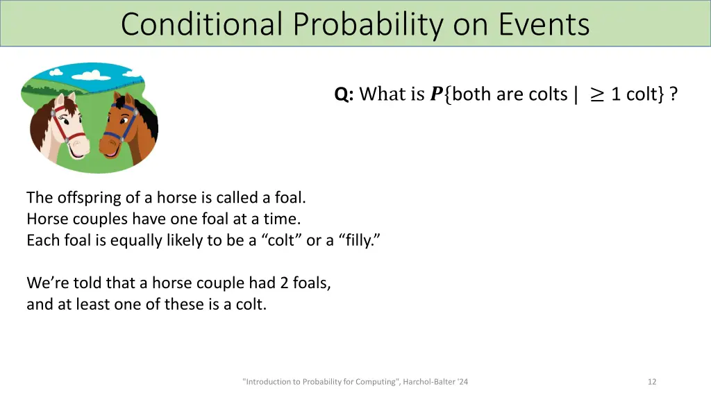 conditional probability on events 3