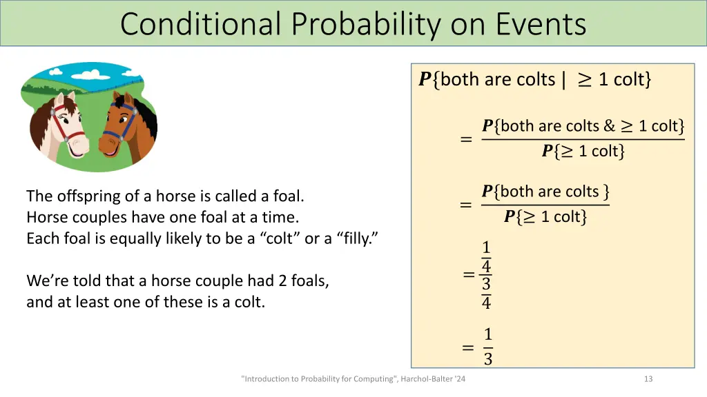conditional probability on events 4