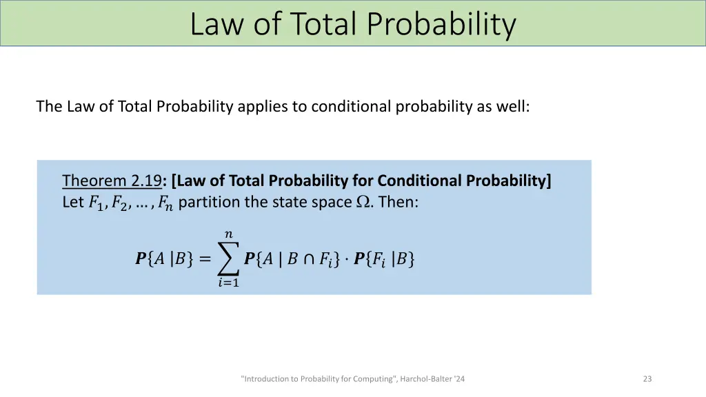 law of total probability 1