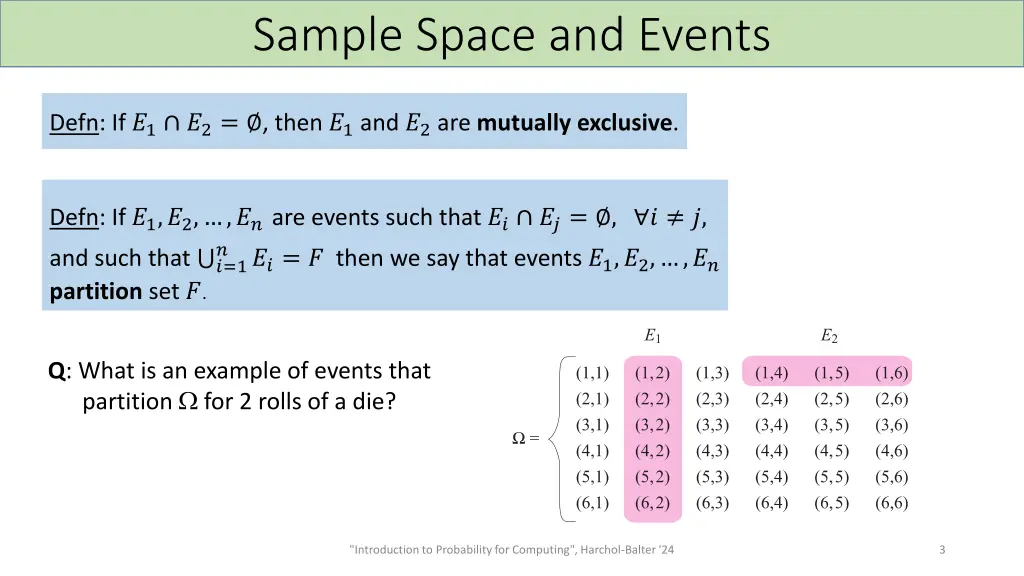 sample space and events 1