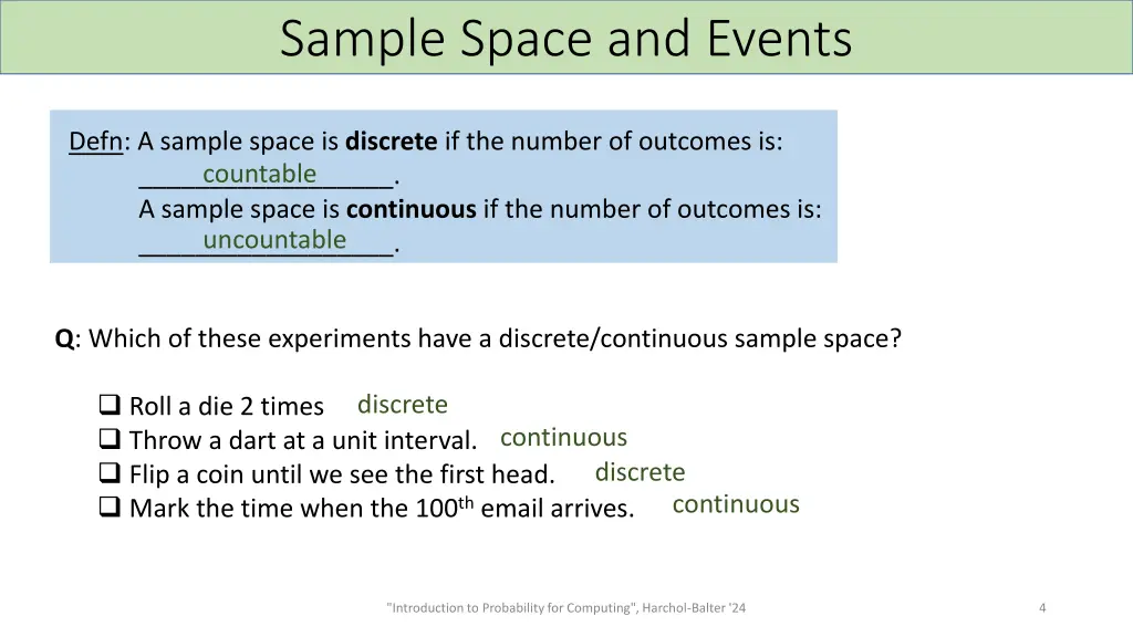 sample space and events 2