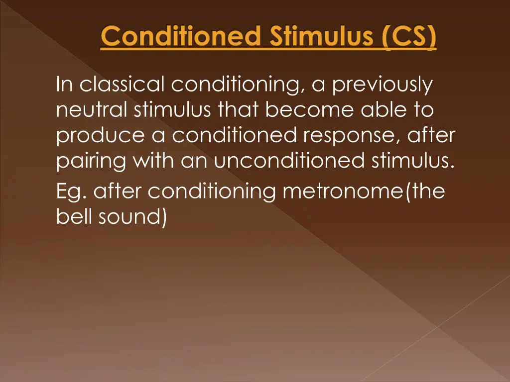conditioned stimulus cs