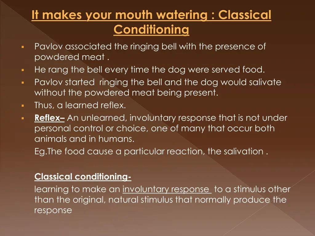 it makes your mouth watering classical