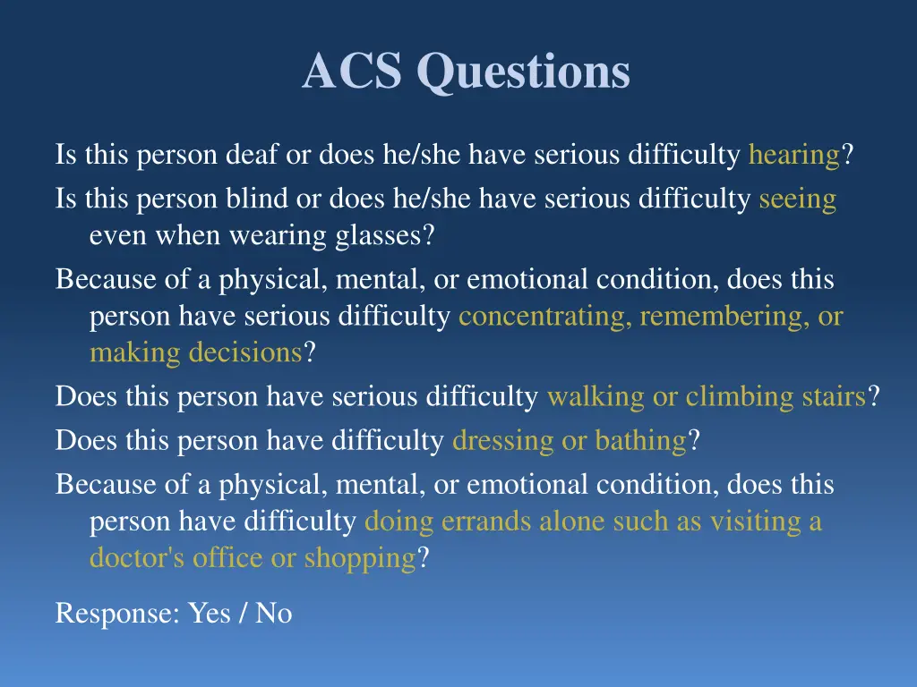 acs questions