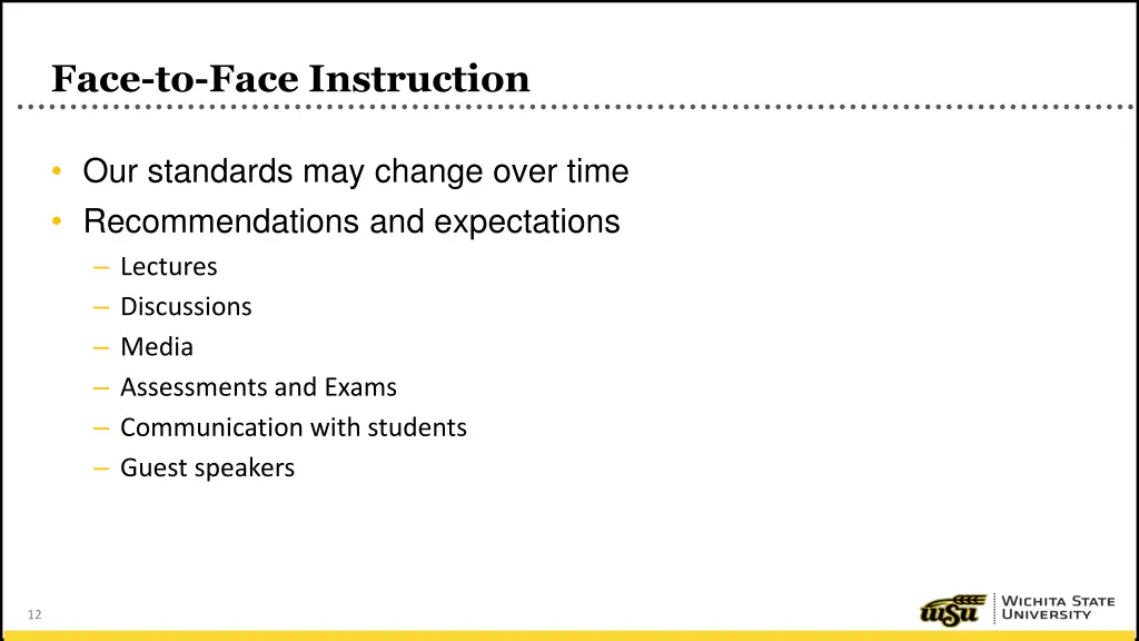 face to face instruction