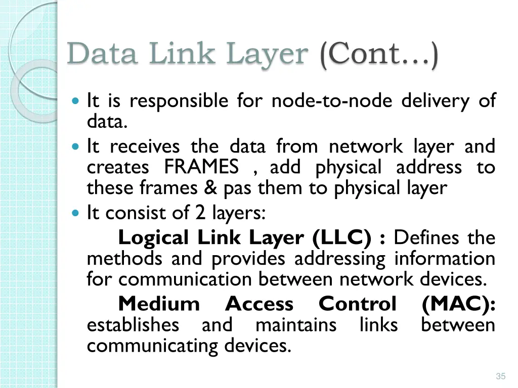 data link layer cont