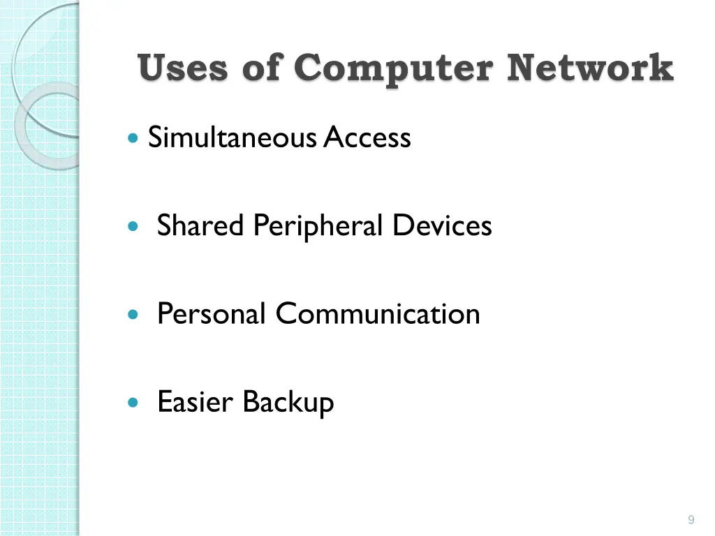 uses of computer network