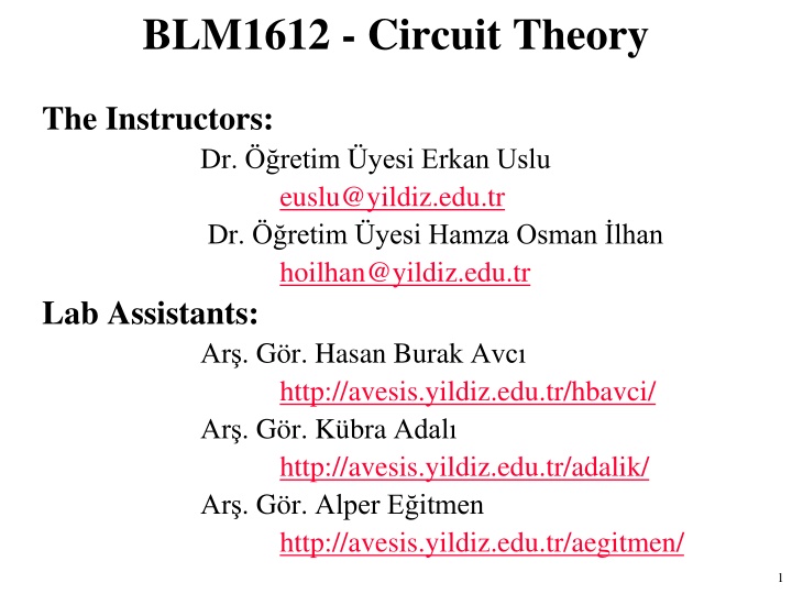 blm1612 circuit theory