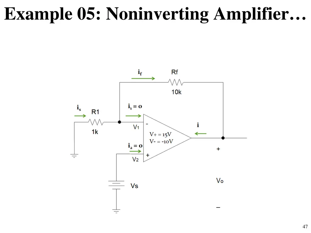 example 05 noninverting amplifier