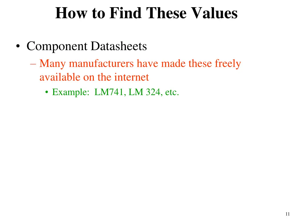 how to find these values