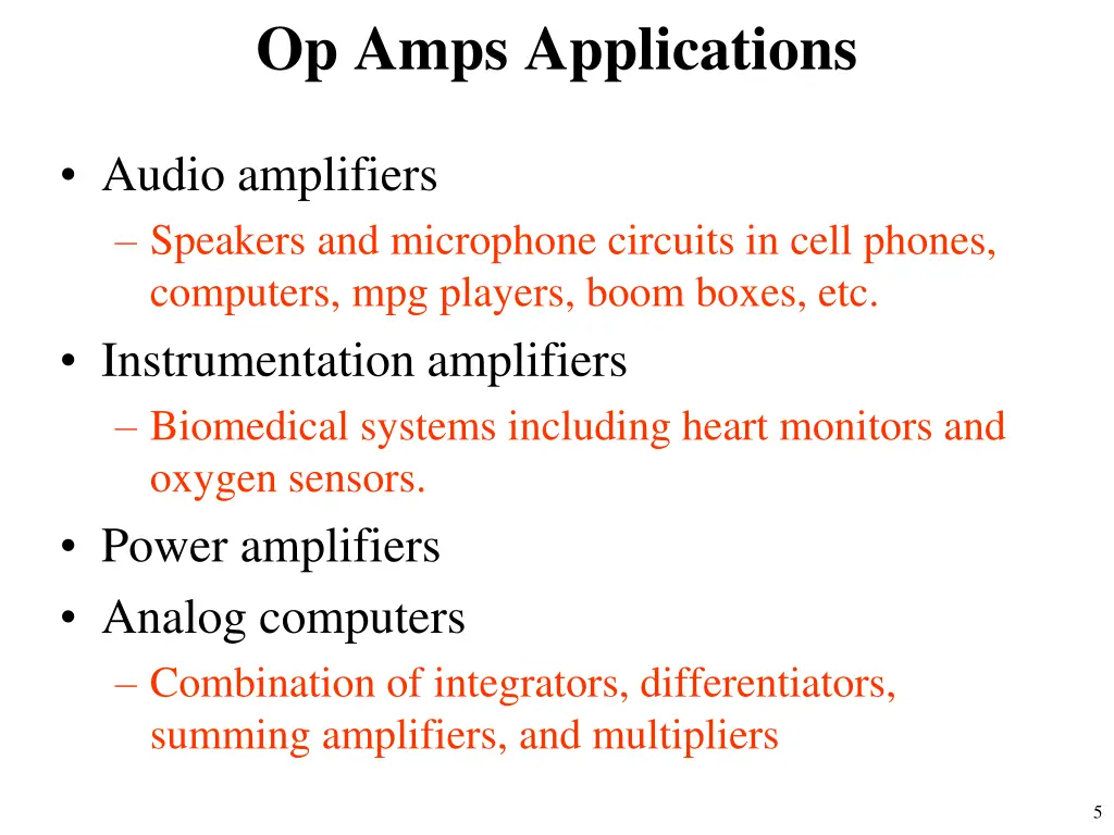 op amps applications