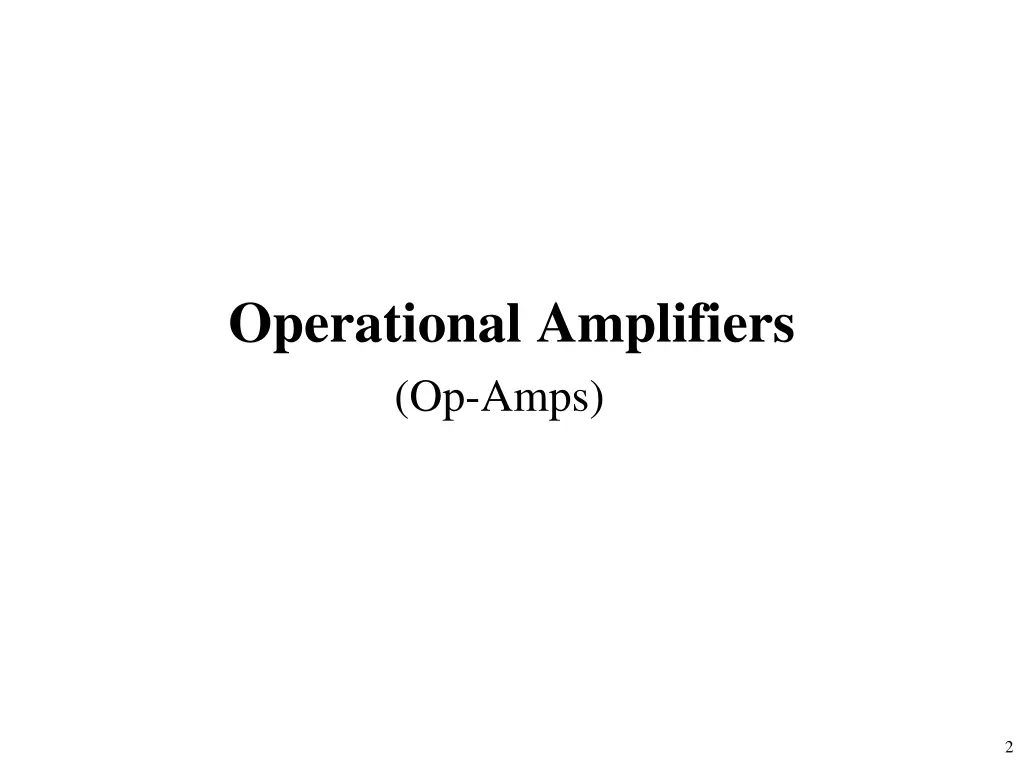 operational amplifiers op amps