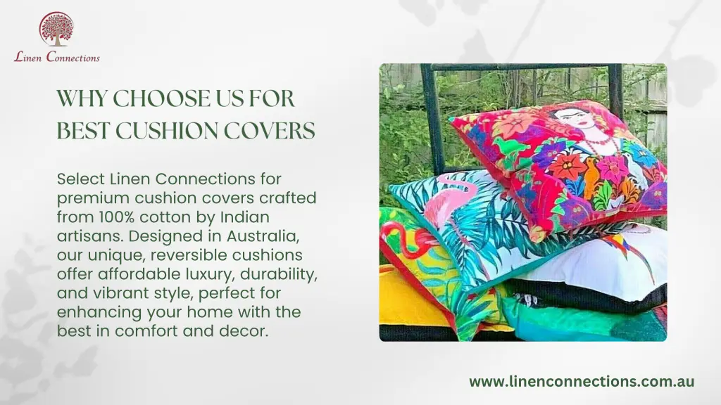 select linen connections for premium cushion