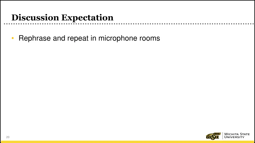 discussion expectation