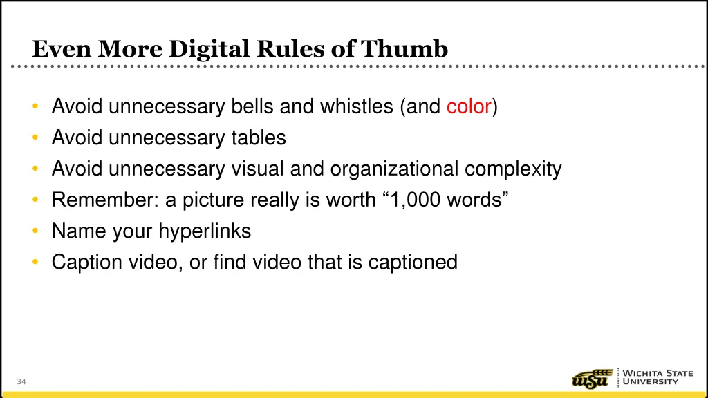 even more digital rules of thumb