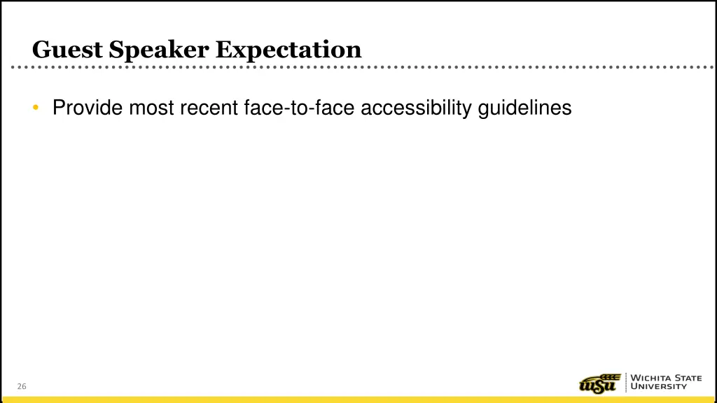 guest speaker expectation
