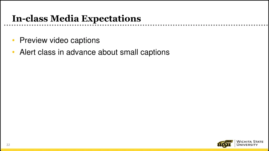 in class media expectations