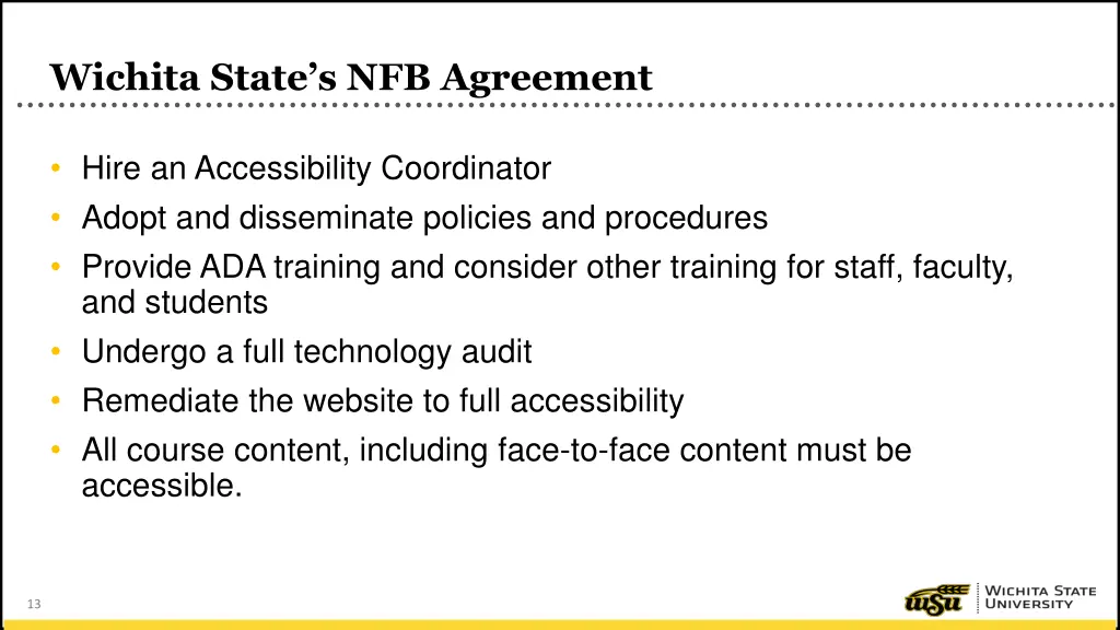 wichita state s nfb agreement