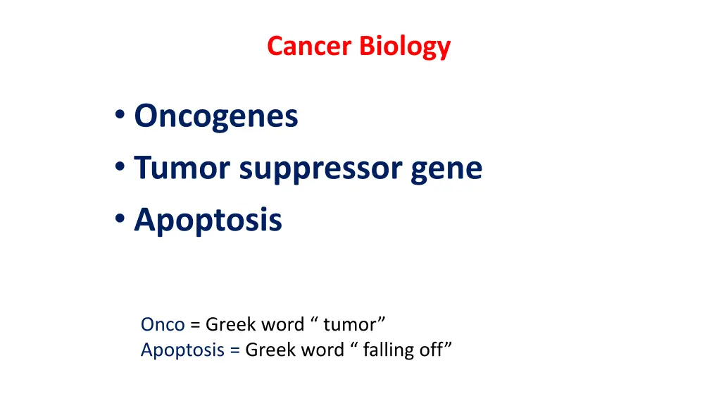 cancer biology