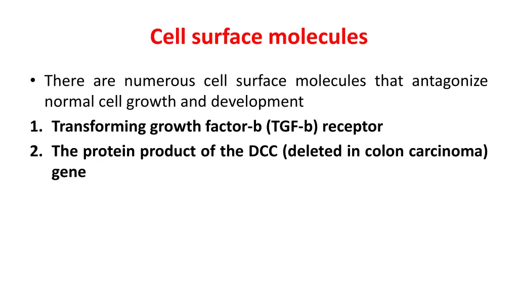 cell surface molecules