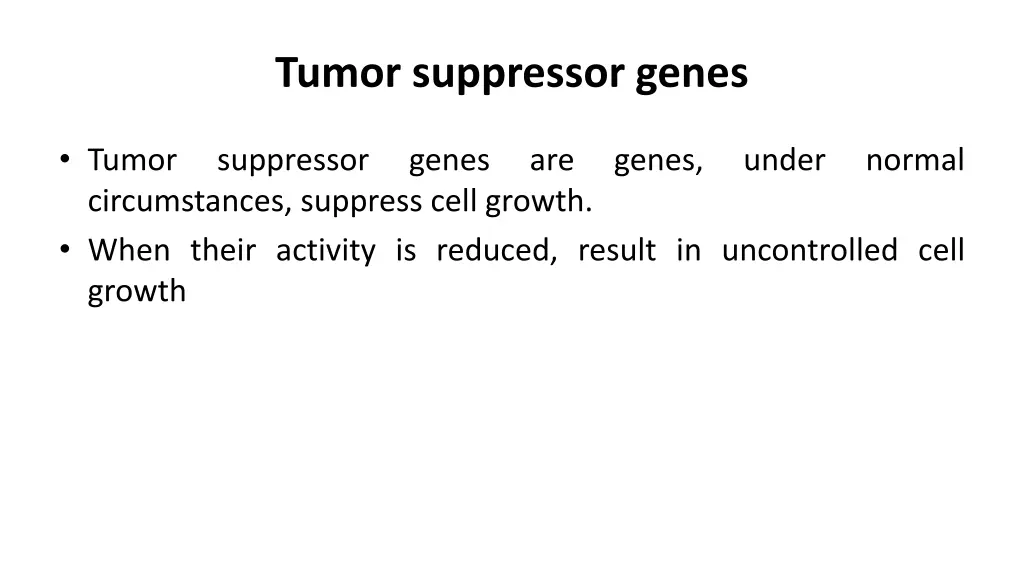 tumor suppressor genes 1