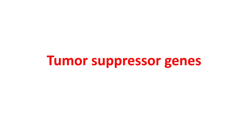 tumor suppressor genes