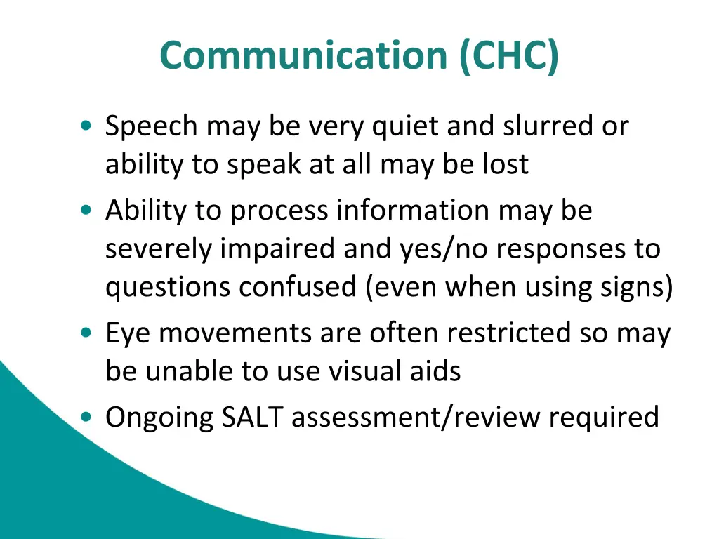 communication chc