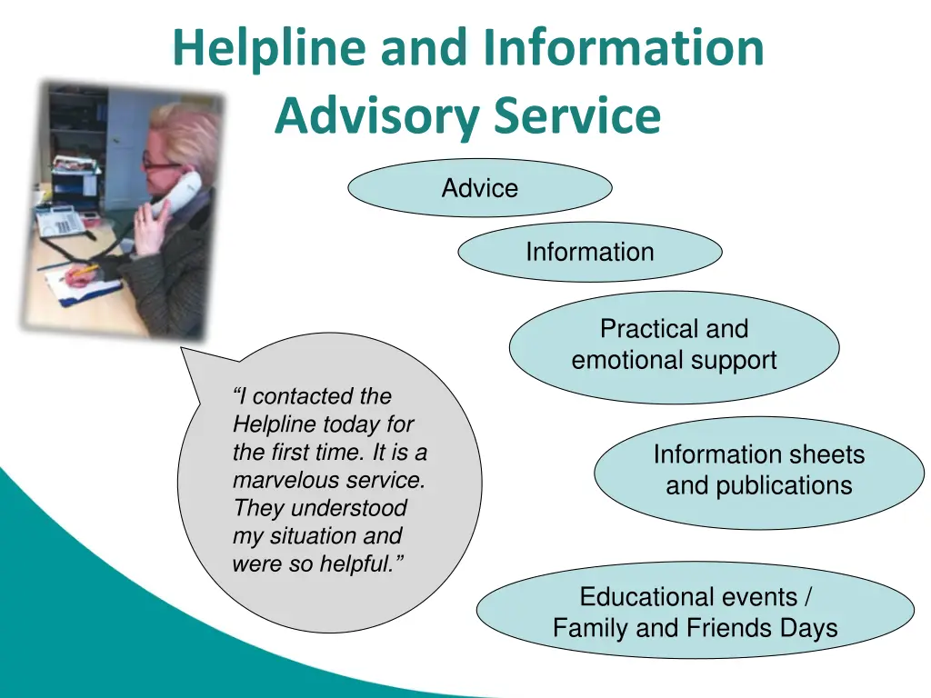 helpline and information advisory service