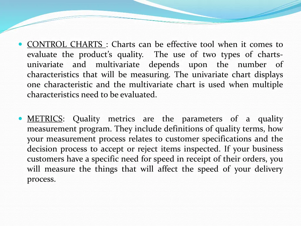 control charts charts can be effective tool when