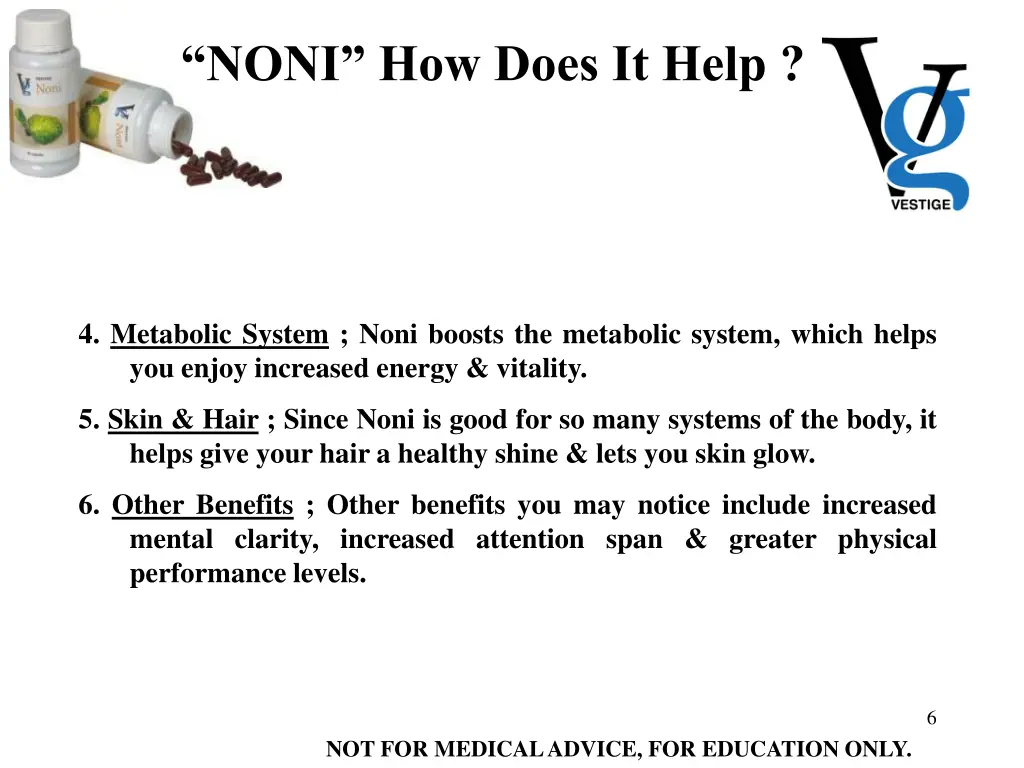 noni how does it help 1