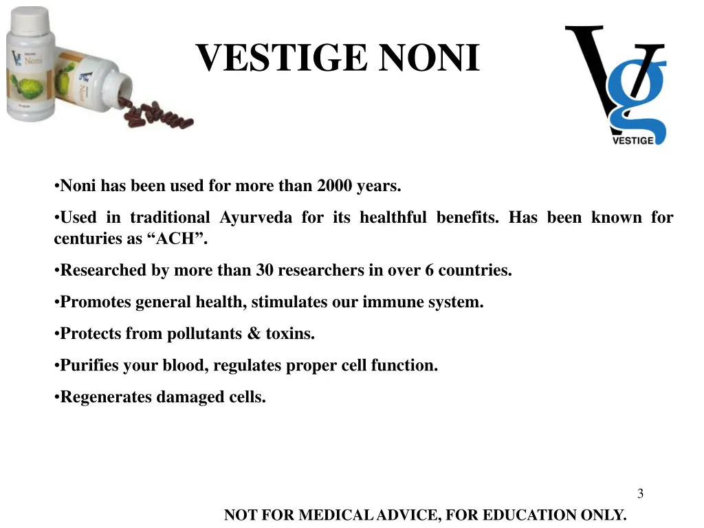 vestige noni