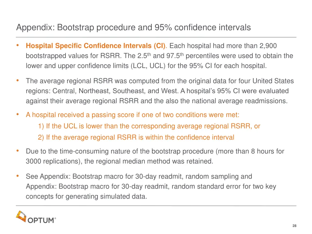 appendix bootstrap procedure and 95 confidence