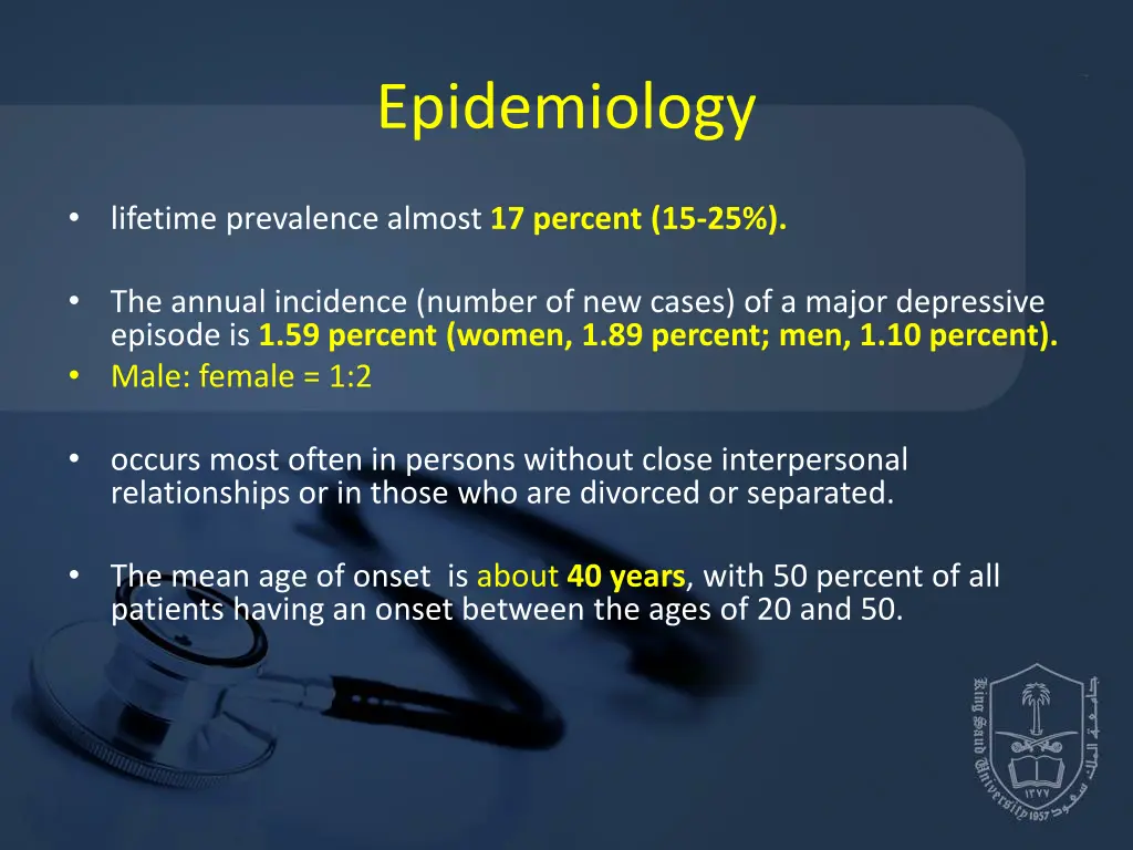 epidemiology