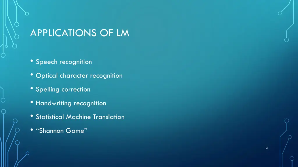applications of lm