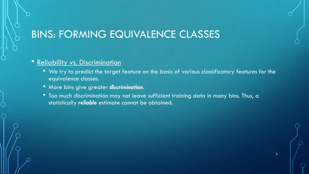 bins forming equivalence classes